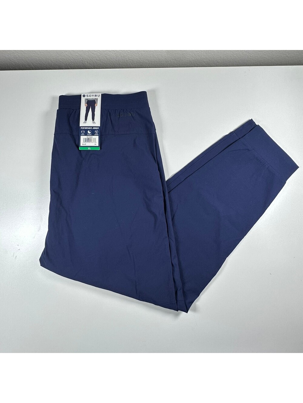 Soybu Men's Stretch Fabric Water Resistant Performance Jogger, Blue, Size XL